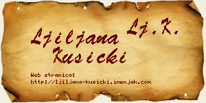 Ljiljana Kusicki vizit kartica